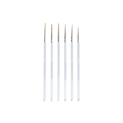 6X Extra Fine Detail Paint Brushes Art Miniatures Model Maker