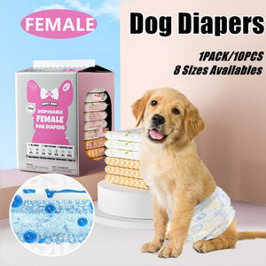 Disposable Female Dog Diapers Leakproof Breathable with Colour Indicator - XS 22-40cm