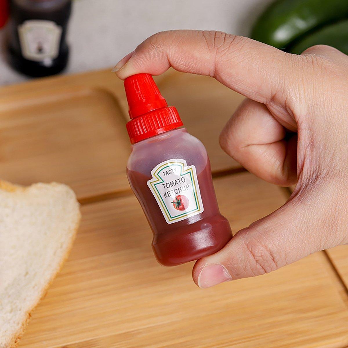 4pcs Mini Portable Sauce Box Condiment Dispensers for Picnic and Outdoor Use - Salad dressing