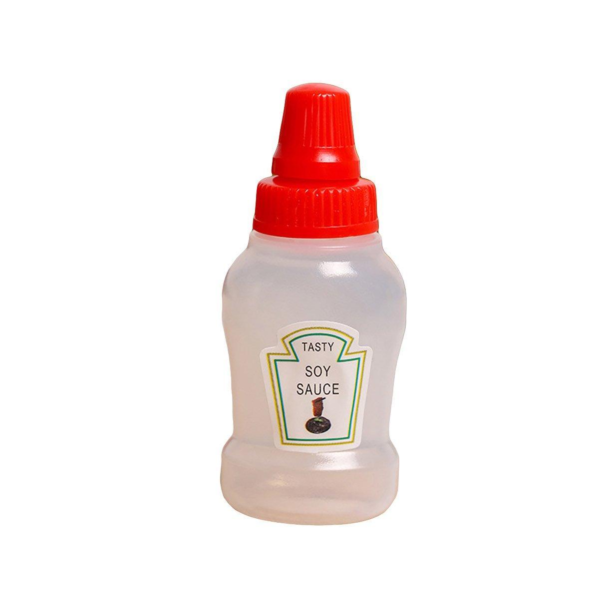 4pcs Mini Portable Sauce Box Condiment Dispensers for Picnic and Outdoor Use - Tomato sauce