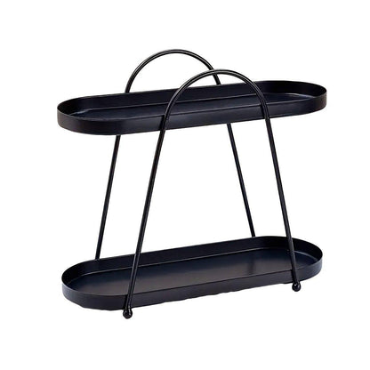 Jewelry Rack Organizer Stand Cosmetic Display Desktop Storage Holder for Home - Black