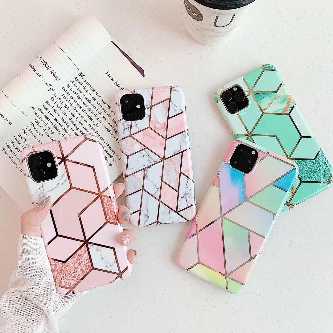 Rainbow Case for iPhone 14 13 12 11 Pro Max XR XS Marble Phone Shockproof Cover Silicone - For iphone 13 Pro Max