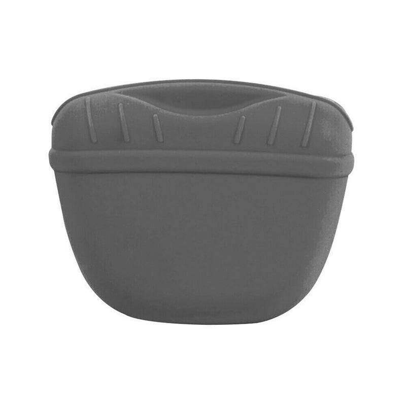 Pet Silicone Training Treat Bag Pouch With Clip Waist Pack Feed Dog - Black