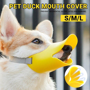 Comfortable Silicone Dog Muzzle Anti-Bite Soft Duck Muzzle Pet Training Supplies - M
