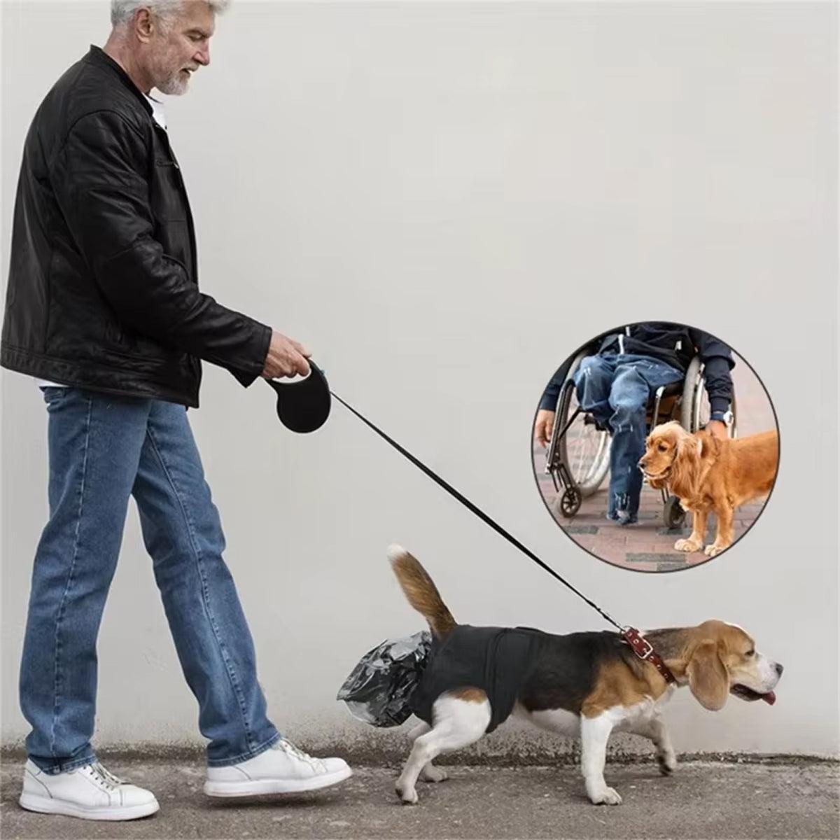 Dog Pet Portable Poop Collection Pants Outing Physiological Pants with Poop Bag - M - Factory Direct Shop