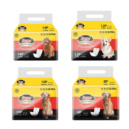 Male Dog Diapers Physiological Pants for Dogs Leakproof Diaper Pants Male Pets - S-12PCS
