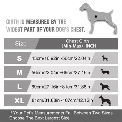 Adjustable No-Pull Dog Harness Vest S-XL Reflective Pet Training Outdoor Handle - Red-XL