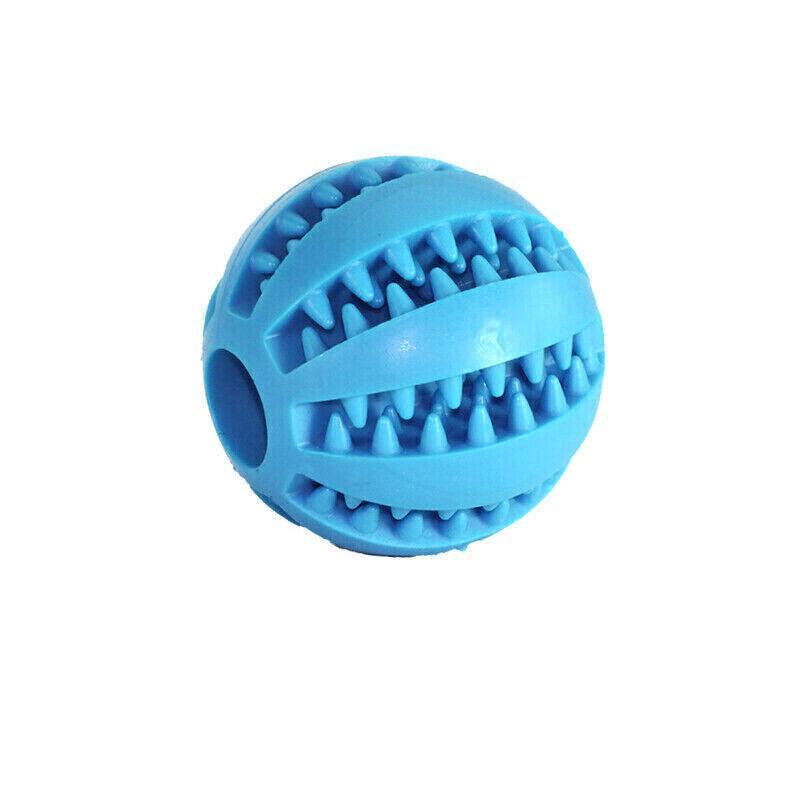Dog Chew Toy Rubber Ball Treat Dispenser Dental Cleaning Training Play Ball - Green Spherical (Small)