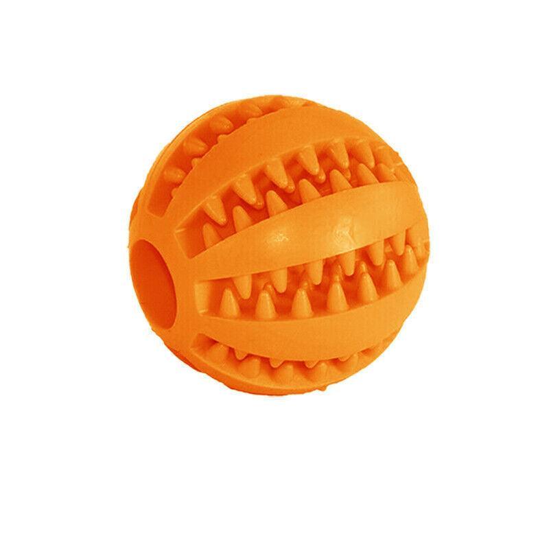 Dog Chew Toy Rubber Ball Treat Dispenser Dental Cleaning Training Play Ball - Green Spherical (Small)