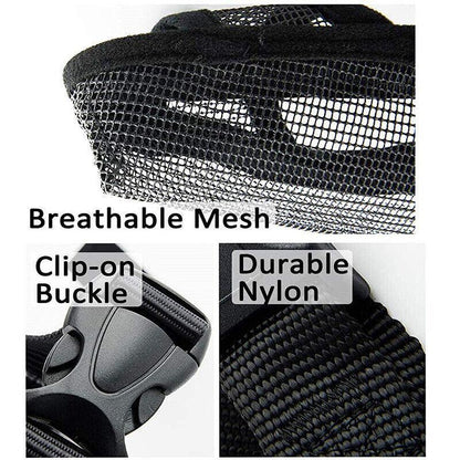 Adjustable XXS Size Pet Dog Mask Mouth Muzzle Anti Barking Bite Stop Chewing Mask - Beige