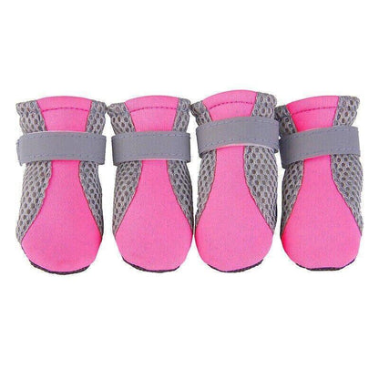 4PCS L Size Anti Slip Waterproof Protective Dog Shoes Rain Boots Pet Socks Booties - Blue