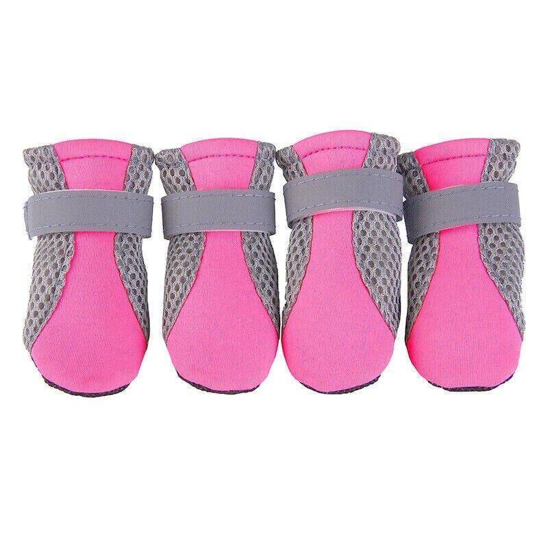 4PCS L Size Anti Slip Waterproof Protective Dog Shoes Rain Boots Pet Socks Booties - Red