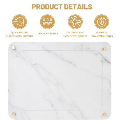Diatom Mud Water Draining Pad Kitchen Faucet Washbasin Water Absorbing Mat