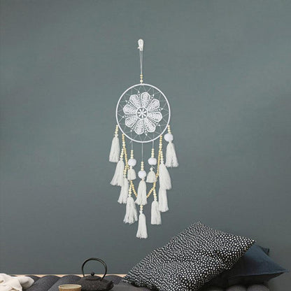 Handmade Dream Catcher Natural Macrame Hairball Art Wall Hanging Room Home Decor