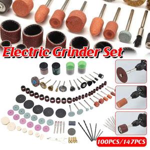 100/147pcs Electric Mill Set Accessories Grinding Cutting Drilling Tool Kit - 100Pcs(Without Grinder Pen)