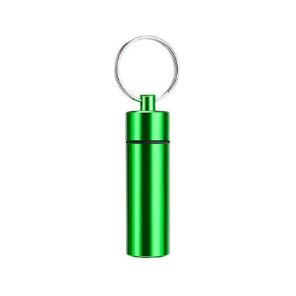 Aluminum Pill Box Case Bottle Cache Drug Holder Keychain Container Waterproof - Yellow