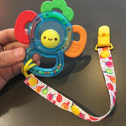 60 Random Colored Plastic Pacifier Dummy Clip Suspender Badge Holder for Crafts