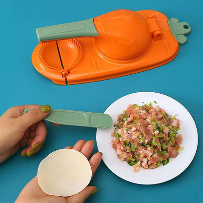 2in1 Dumpling Skin Chapati Maker Press Machine Wrapper Mould Handle Tools Pastry - Turquoise