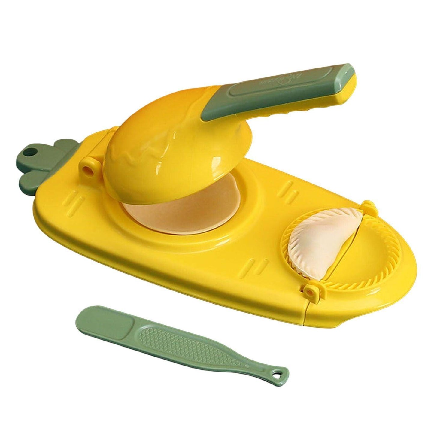 2in1 Dumpling Skin Chapati Maker Press Machine Wrapper Mould Handle Tools Pastry - Leather Pink