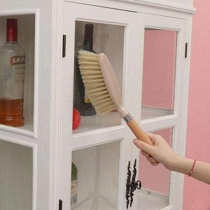 Wooden Handle Mini Brush and Dustpan Set for Desktop Cleanup Small Sweeper Set - B39