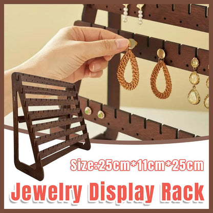 Vintage Wooden Earring Holder Jewelry Display Stand Organizer for Earrings