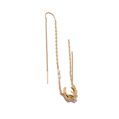 One Piece Earrings Pearl Ear Wire Wrap Design Ear Bone Cuff Clip For Women