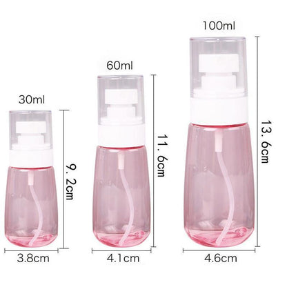 10pcs Portable Travel Emulsion Dispenser Bottle Press Pump Refillable Containers - Blue-100ml