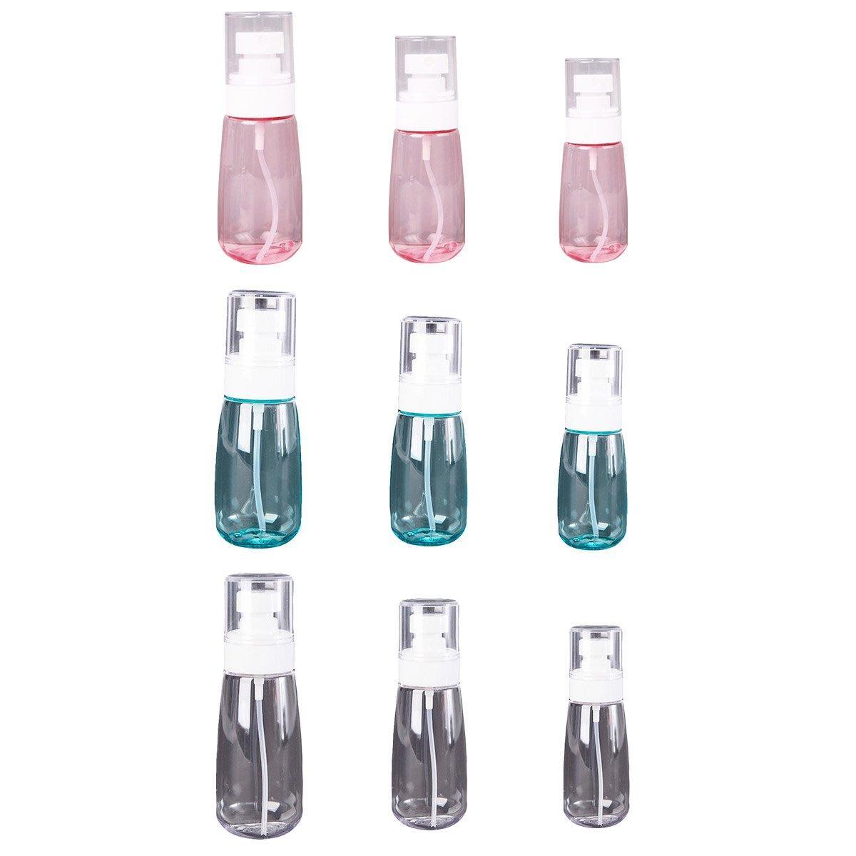 10pcs Portable Travel Emulsion Dispenser Bottle Press Pump Refillable Containers - Blue-30ml