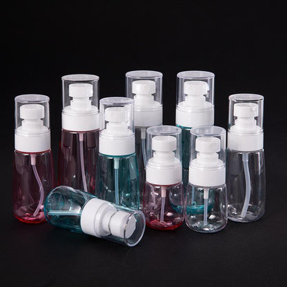 10pcs Portable Travel Emulsion Dispenser Bottle Press Pump Refillable Containers - Blue-30ml