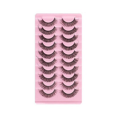 10 Pairs Russian D-Curl Mink False Eyelashes - Full & Curled - DH06-01