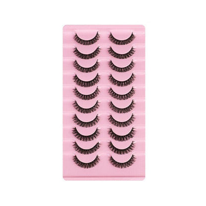 10 Pairs Russian D-Curl Mink False Eyelashes - Full & Curled - DH06-04