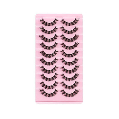 10 Pairs Russian D-Curl Mink False Eyelashes - Full & Curled - DH06-04