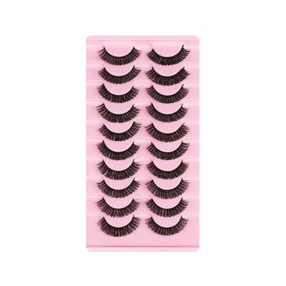 10 Pairs Russian D-Curl Mink False Eyelashes - Full & Curled - DH06-04