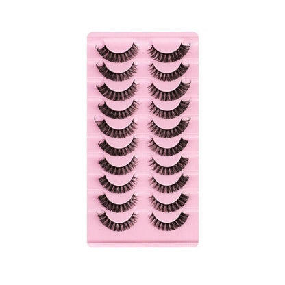 10 Pairs Russian D-Curl Mink False Eyelashes - Full & Curled - DH06-04