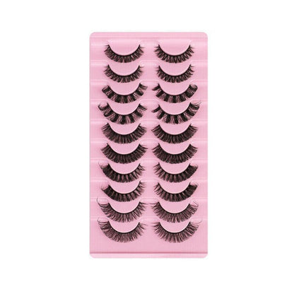 10 Pairs Russian D-Curl Mink False Eyelashes - Full & Curled - DH06-05