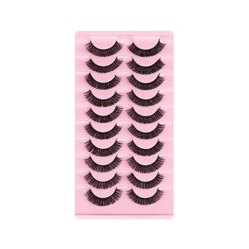 10 Pairs Russian D-Curl Mink False Eyelashes - Full & Curled - DH06-H5