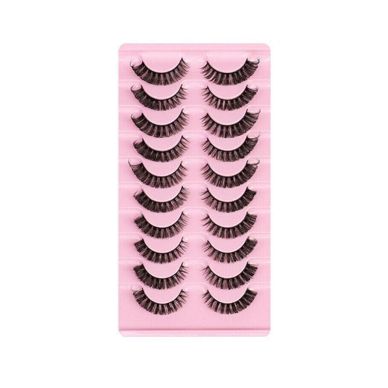 10 Pairs Russian D-Curl Mink False Eyelashes - Full & Curled - DH06-H5