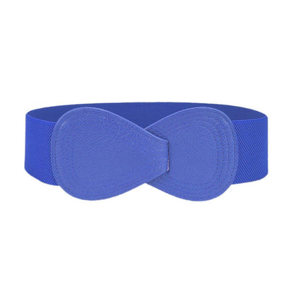 Fashion Belt Red Elastic Waist Cover Wide Belt Women Black Elastic Bow Decoration - Green