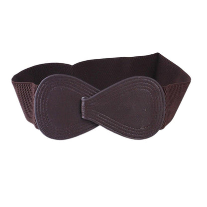 Fashion Belt Red Elastic Waist Cover Wide Belt Women Black Elastic Bow Decoration - Green