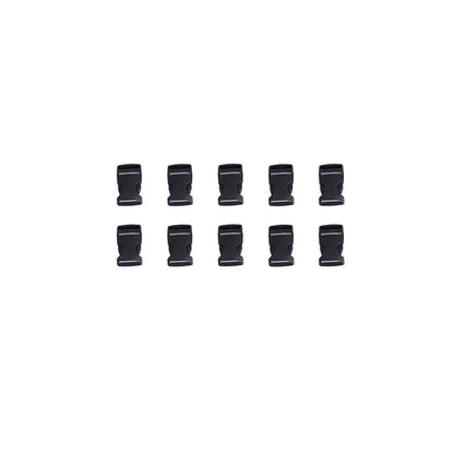 10pcs Black Plastic Buckle Clips for School Bag Backpack Strap Multifunctional - 32mm