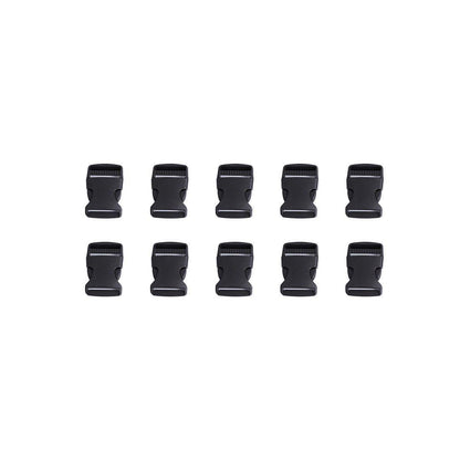 10pcs Black Plastic Buckle Clips for School Bag Backpack Strap Multifunctional - 32mm