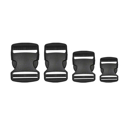 10pcs Black Plastic Buckle Clips for School Bag Backpack Strap Multifunctional - 38mm