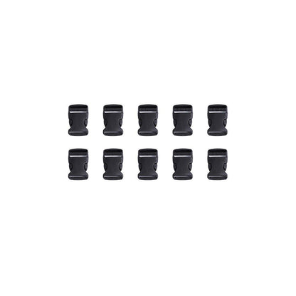 10pcs Black Plastic Buckle Clips for School Bag Backpack Strap Multifunctional - 38mm
