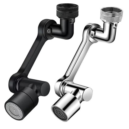 Multifunction Mechanical Arm Faucet Extender Rotatable Sink Tap Adapter Joint - Black