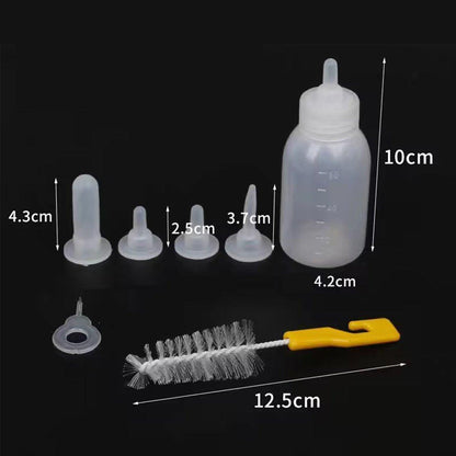 Puppy Kitten Feeding Bottle Set Pet Dog Cat Bady Nursing Water Milk Feeder 60ML