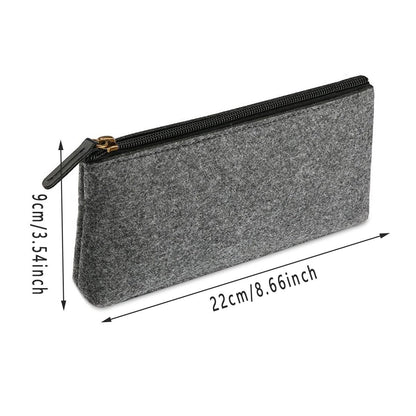 10PCS Large Capacity Felt Pencil Case Stationery Organizer Cosmetic Storage Bag