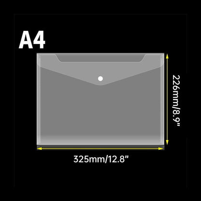 A4 size envelope with dimensions labeled on a black background