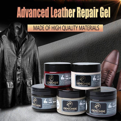 Advanced Leather Repair Gel Kit Filler For Sofa Auto Interior Scratch Rips Holes For Minor Breakage Repairs - Black