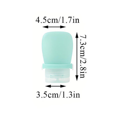 4pcs Travel Storage Bottles Set Refillable Silicone for Shampoo Lotion Cosmetics