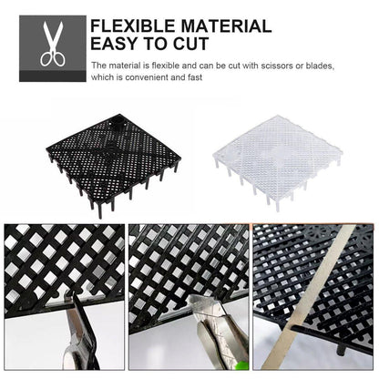 Fish Tank Aquarium Under Gravel Filter System Safe Filtration Plate Board Kit - Clear-10PCS